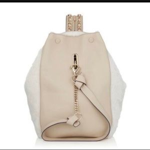 Elegant shearling backpack